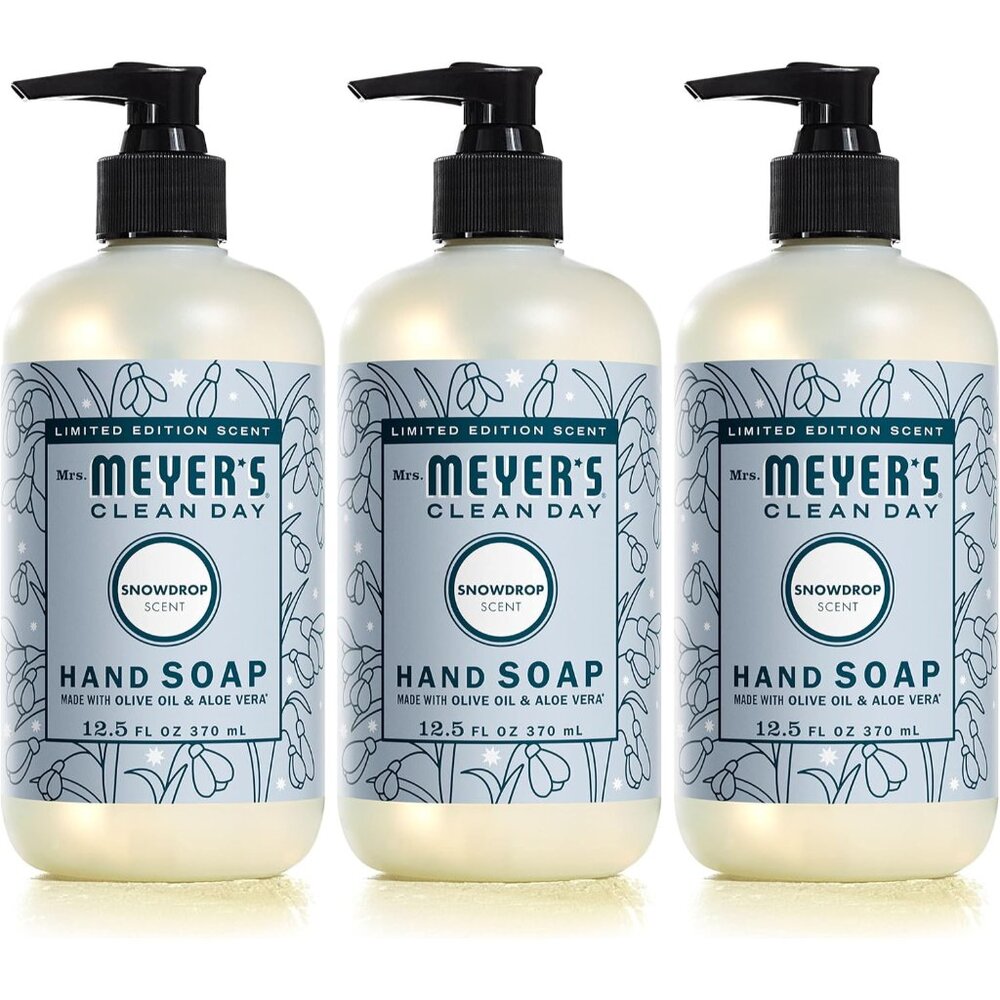 CLEAN DAY Hand Soap, Made with Essential Oils, Snowdrop, 12.5 fl. Oz Pack of 3 - Picture 1 of 6